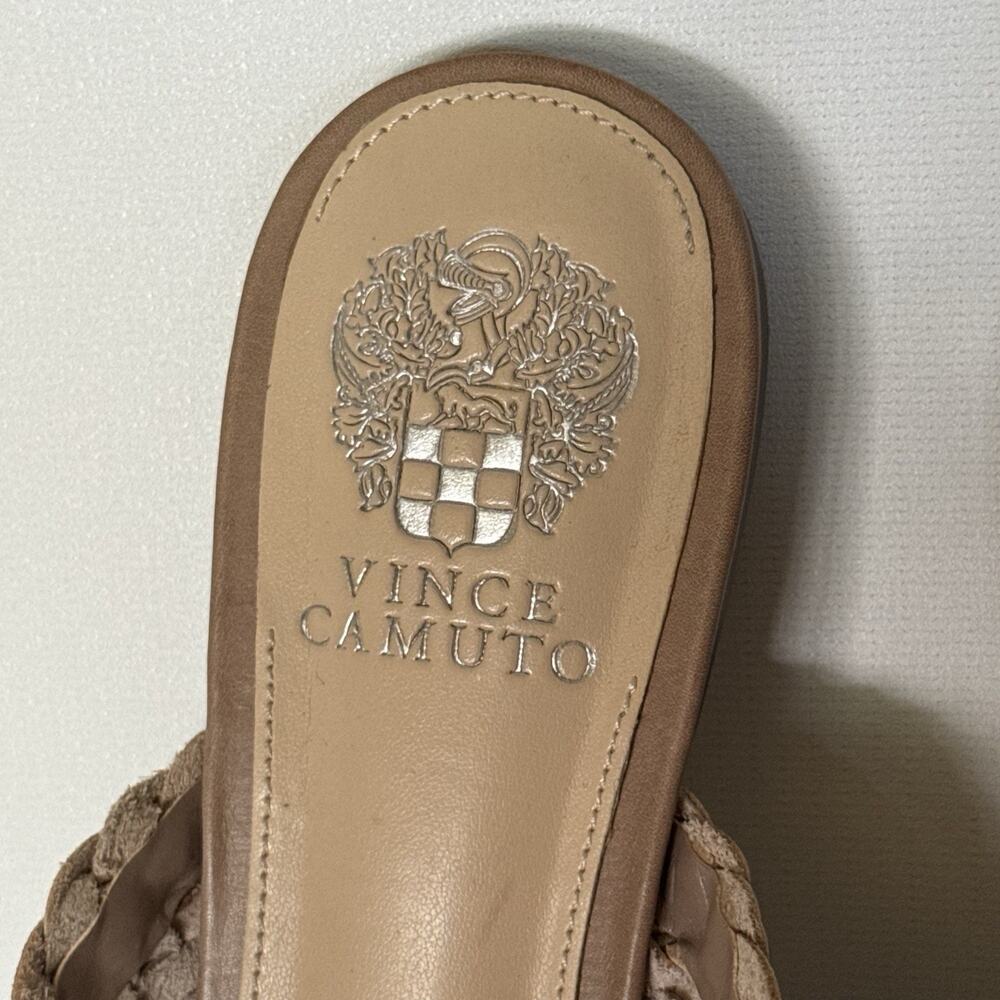 Vince Camuto Woven Leather Mule Flats Pointed Toe Slip On Women’s 8 - Picture 4 of 5